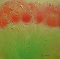 Tulips 2 2010 Acrylic on canvas 30 x 30 cm