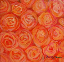 Roses R2 2009 Acrylic on canvas 15 x 15 cm