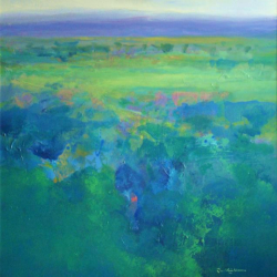 Retreating into the Wilderness   2010   Acrylic on canvas   92 x 92 cm   SGD9,000