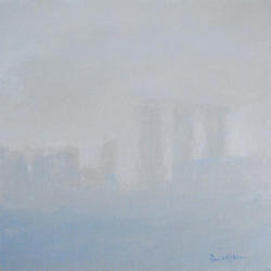 Haze, Singapore   2013   Acrylic on canvas panel   30 x 30 cm   SGD1,000